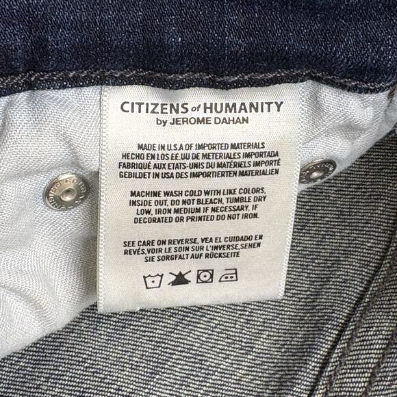 Citizens of Humanity Rocket Crop Mid Rise Skinny Blue Jeans Dark Wash Size 31 - Picture 12 of 16